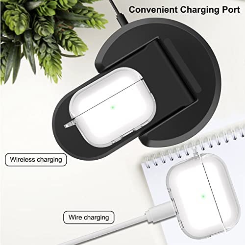 KACA Silicone Soft Case Cover with Keychain for Airpods Pro 2 Case (2023/2022), AirPods Pro 2nd Generation Cover (Transparent) - Image 5