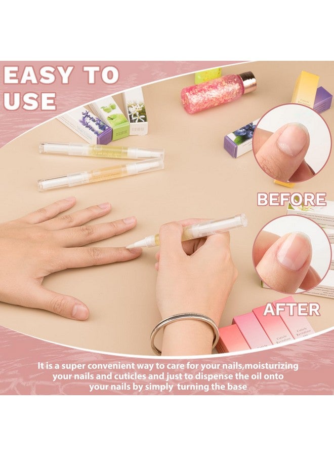 Meschett Nail Nutrition Pen6Pcs Nail Cuticle Oil Pen Set Nail Nutrition Oil Nail Care For Repairing Cracked & The Dry Cuticle (Mix Flavors) - Image 4