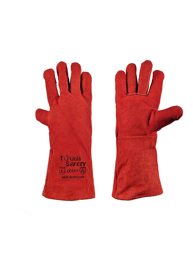 Red Welding Gloves (heavy Duty) - Toughsafety