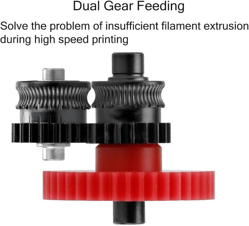 Kobra 3 Combo Extruder Gear Kit Replacement Hollow Design Hardened Steel CNC POM - Image 4