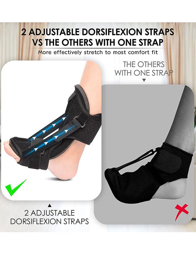 Generic - 1-Piece Plantar Fasciitis Night Splint Brace with Soft Memory Foam Pad Ankle Brace for Relief Achilles Tendonitis Relief Foot Drop Heel Arch Pain Support - Image 1