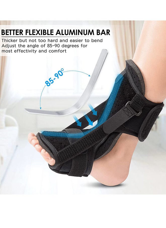 Generic - 1-Piece Plantar Fasciitis Night Splint Brace with Soft Memory Foam Pad Ankle Brace for Relief Achilles Tendonitis Relief Foot Drop Heel Arch Pain Support - Image 1