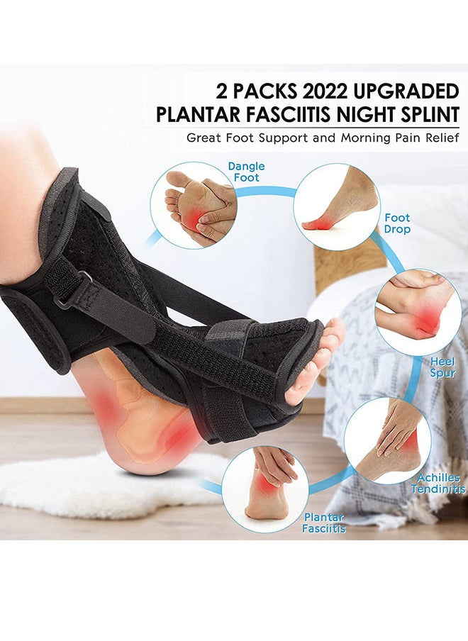 Generic - 1-Piece Plantar Fasciitis Night Splint Brace with Soft Memory Foam Pad Ankle Brace for Relief Achilles Tendonitis Relief Foot Drop Heel Arch Pain Support - Image 1
