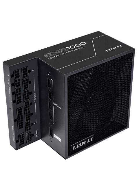 Edge L-Shape Fully Modular Power Supply, 1000W Power, 80 Plus Platinum Certification, 120mm FDB Fan, ATX 3.0 & 3.1 Compliant, PCIe 5.1 Support, Active PFC