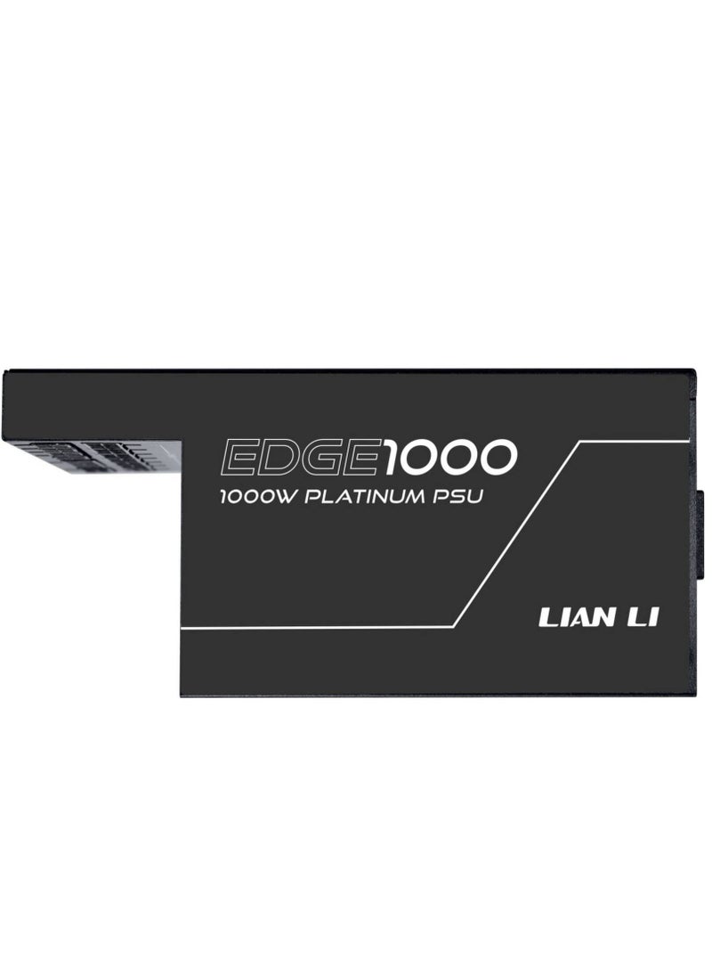 Edge L-Shape Fully Modular Power Supply, 1000W Power, 80 Plus Platinum Certification, 120mm FDB Fan, ATX 3.0 & 3.1 Compliant, PCIe 5.1 Support, Active PFC