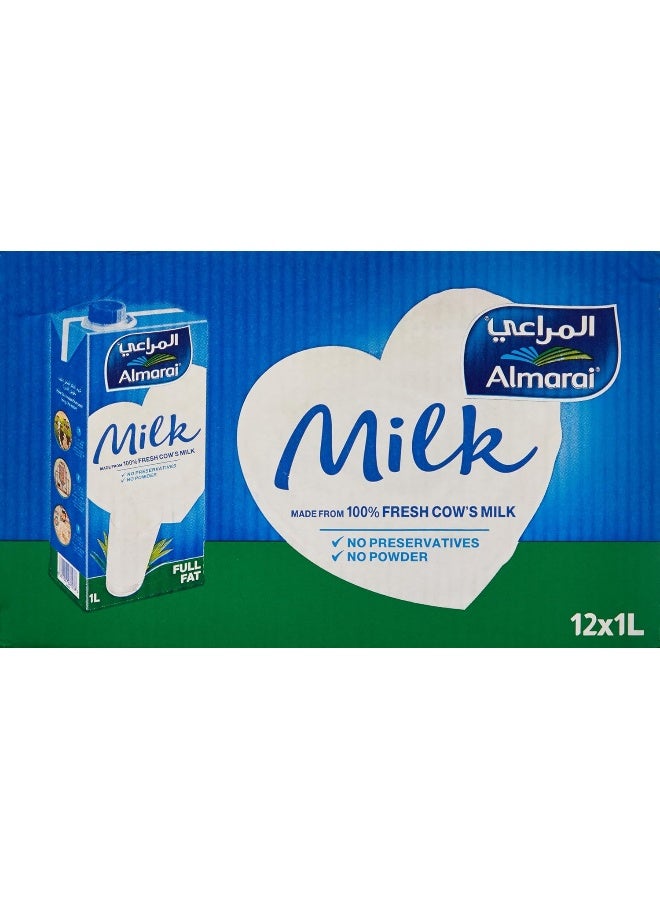 Almarai حليب المراعي كامل الدسم بغطاء لولبي مع فيتامين، 12 × 1 لتر - Image 2