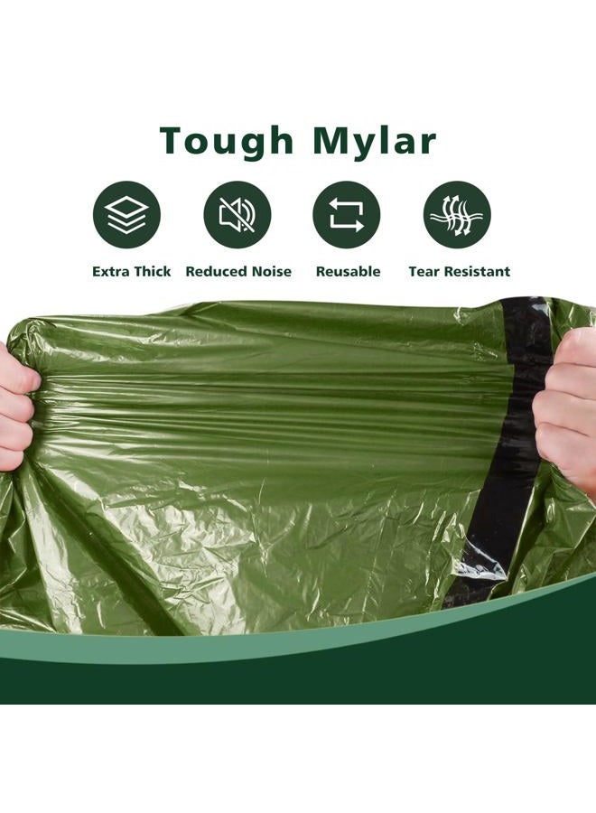 Zmoon Emergency Sleeping Bag - Waterproof Lightweight Thermal Bivy Sack - Survival Blanket Bags Portable Nylon Sack Camping, Hiking, Outdoor, Activities (2 Pack) (Green) - Image 4