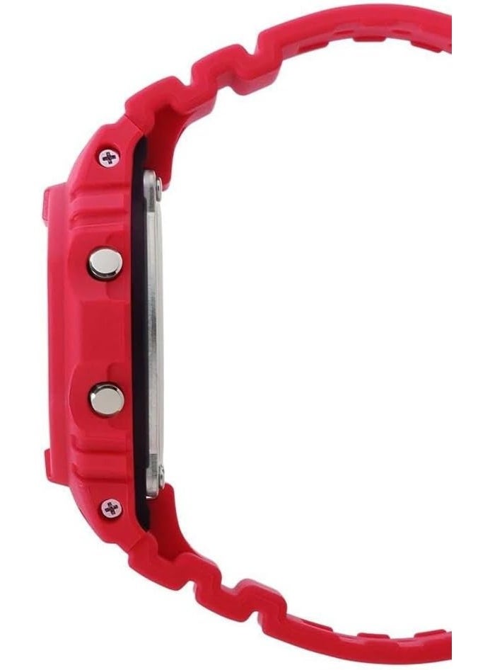 G-SHOCK Digital Watch DW‑5600EP‑4,  42.8 mm Red Resin Case & Strap, Shock Resistance, 200 m WR - Image 3