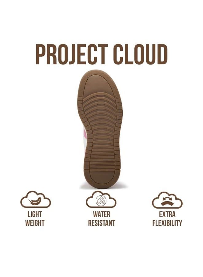 Project Cloud Platform Sneakers for Women - Lightweight Memory Foam Insole Womens Sneakers - Non-Slip Fashion Sneakers for Women Footwear - Women's Fashion Platform Shoes (Nita), Pink-white Stripes - Image 5