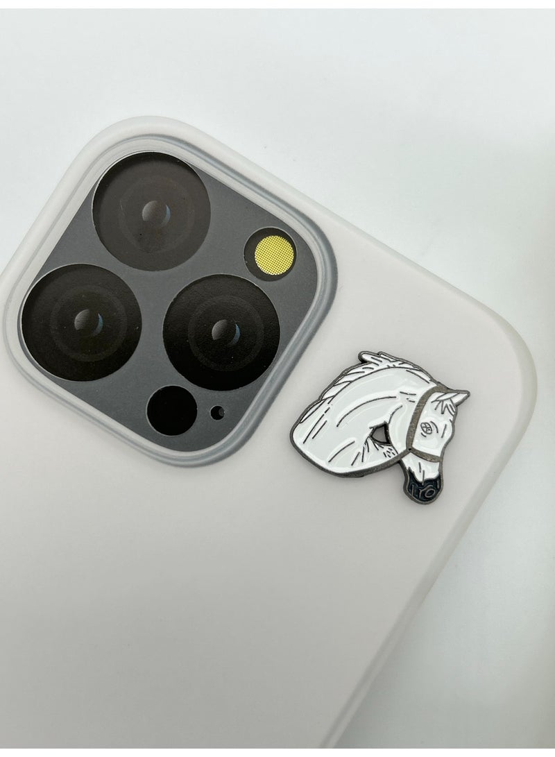 3 قطع من ملصقات معدنية - ملصق إشارة اليد و شعار شارع دبي وملصق الخيل - معدن عالي الجودة للهواتف المحمولة وأجهزة الكمبيوتر المحمولة وحقائب الظهر والمزيد - Image 4