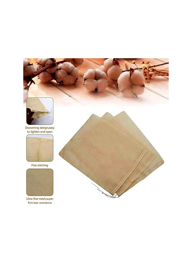 S-TOP Cotton Muslin Bags | Eco-Friendly Drawstring Pouches for Tea, Spices, Soap, Jewelry, Crafts, Party Favors | 3.1 x 3.9 Inches (50 Pcs) - Image 2