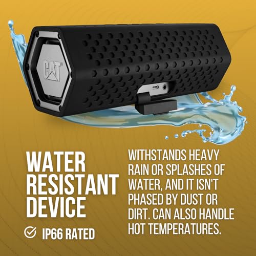 CAT Portable WORKSITE Bluetooth Speakers - Rugged, Heavy Duty Work Speaker with Wireless - Shock Proof, Dust Proof, Water Resistant, Temperature Resistant Jobsite Speaker - Image 4