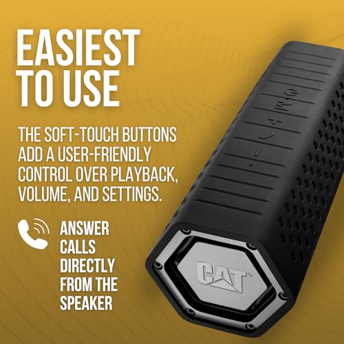 CAT Portable WORKSITE Bluetooth Speakers - Rugged, Heavy Duty Work Speaker with Wireless - Shock Proof, Dust Proof, Water Resistant, Temperature Resistant Jobsite Speaker - Image 5