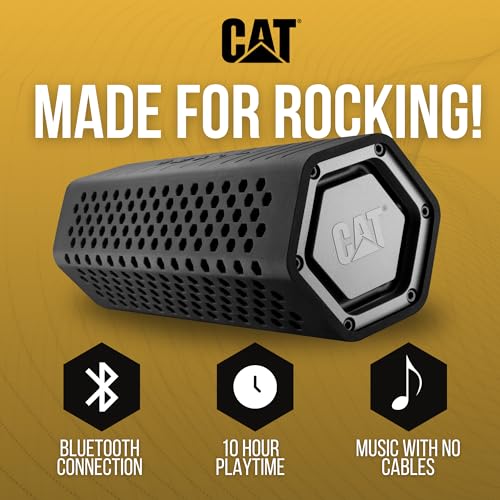CAT Portable WORKSITE Bluetooth Speakers - Rugged, Heavy Duty Work Speaker with Wireless - Shock Proof, Dust Proof, Water Resistant, Temperature Resistant Jobsite Speaker - Image 3