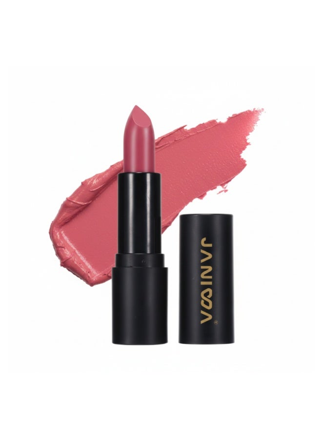 JANIWA Vegan Velvet Mist Matte Lipstick – Soft Rose Pink - Image 1
