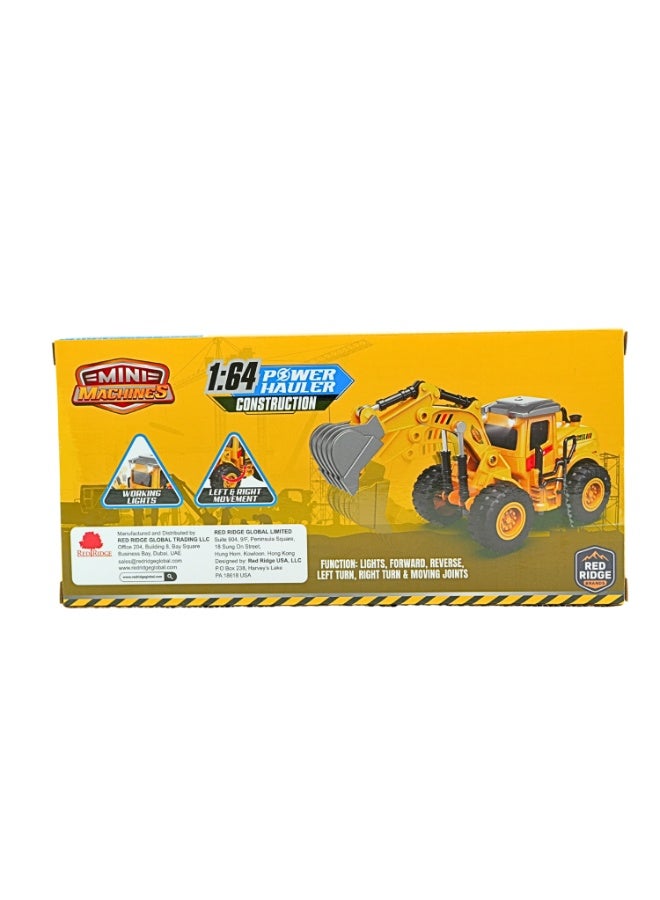 Mini Machines ماكينات ميني ميني R/C باور هولر أجزاء متحركة للبناء - لودر انزلاقي | مقياس 1:64 | 4 قنوات | العمر 3 سنوات وما فوق - Image 4