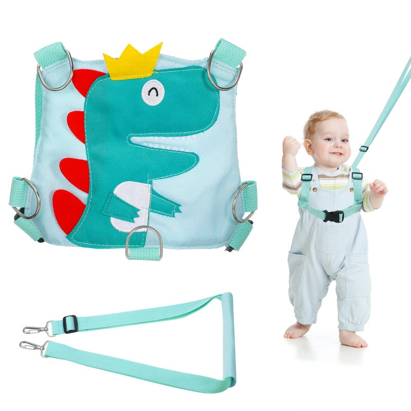 Sterifeed Baby Reins, Green Dinosaur Baby Walking Harness and Toddler Safety Harness, Baby Reins Safety Leash Baby Toddler Anti Lost Belt Reins for Toddlers Boys and Girls 1-5 Years - Image 1