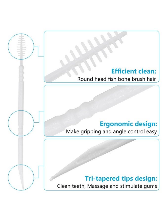 DanTicy Brushpicks Interdental Toothpicks,Soft Bristle Dental Floss Picks Toothpicks,Helps Removes Plaque and Debris Between Your Teeth 600PCS (Pack of 5) - Image 3