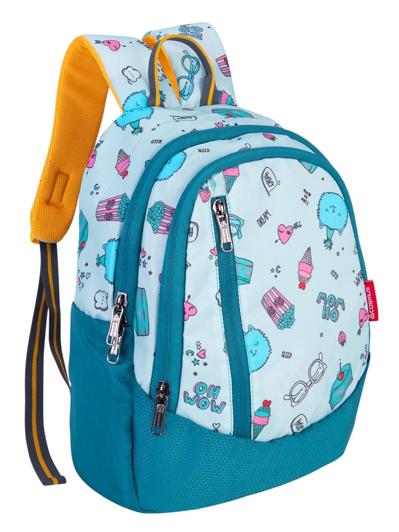 COSMUS TINY TOTS DREAM Printed School Bag T.GREEN 15L - 14 inches Kids Backpack ideal for Boys and Girls of Age Group 2-5 yrs | Students Casual Daypacks - Image 1
