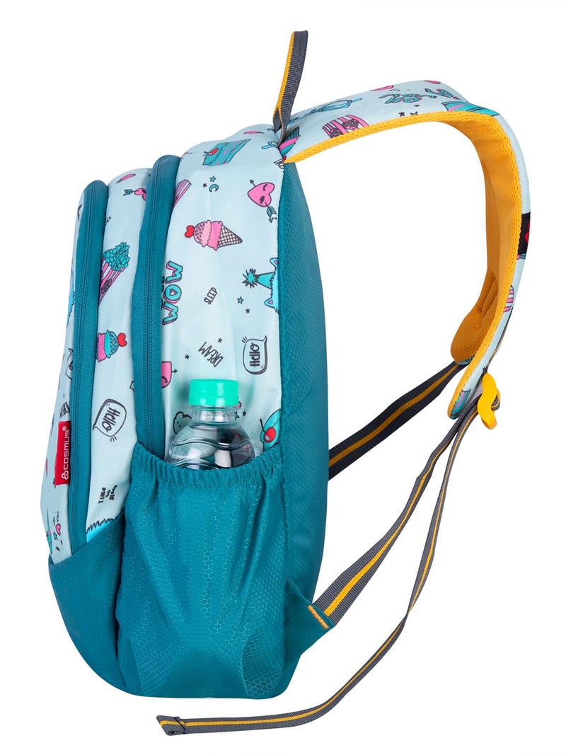 COSMUS TINY TOTS DREAM Printed School Bag T.GREEN 15L - 14 inches Kids Backpack ideal for Boys and Girls of Age Group 2-5 yrs | Students Casual Daypacks - Image 5