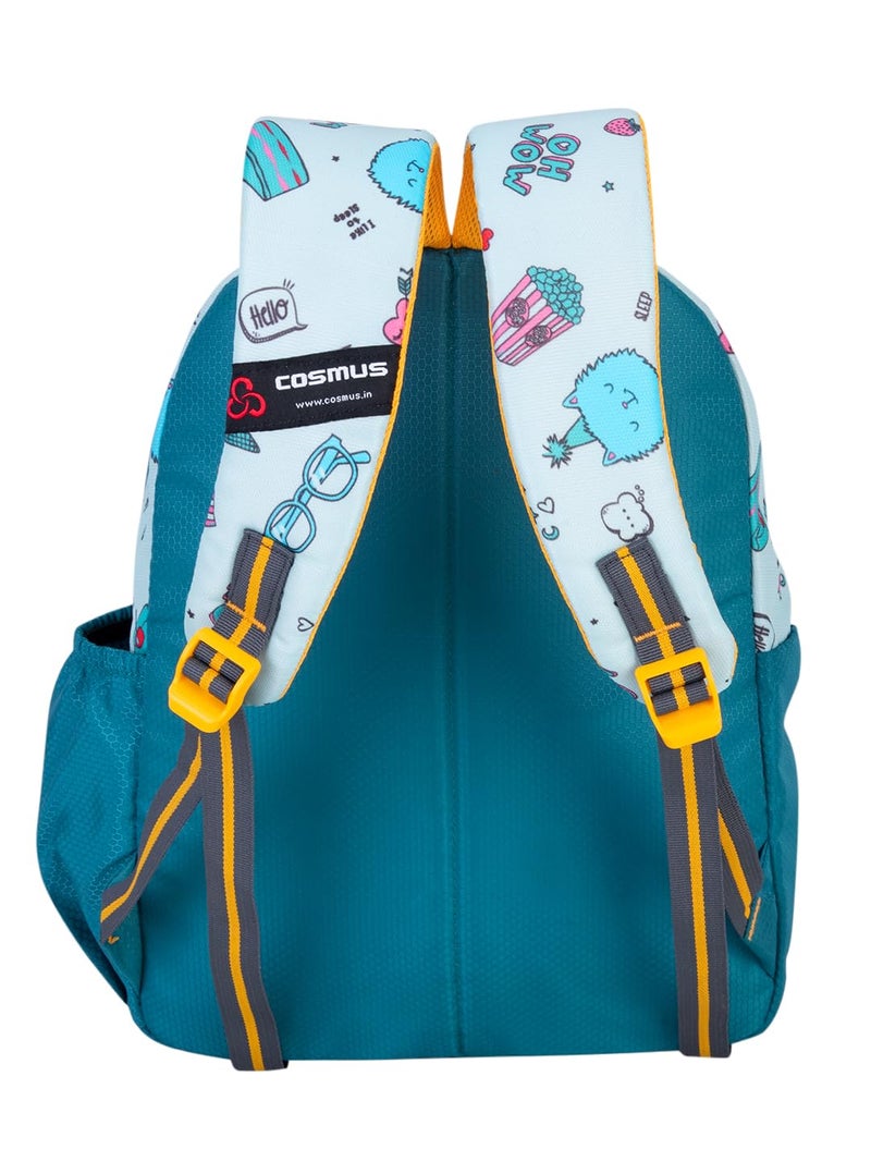 COSMUS TINY TOTS DREAM Printed School Bag T.GREEN 15L - 14 inches Kids Backpack ideal for Boys and Girls of Age Group 2-5 yrs | Students Casual Daypacks - Image 4