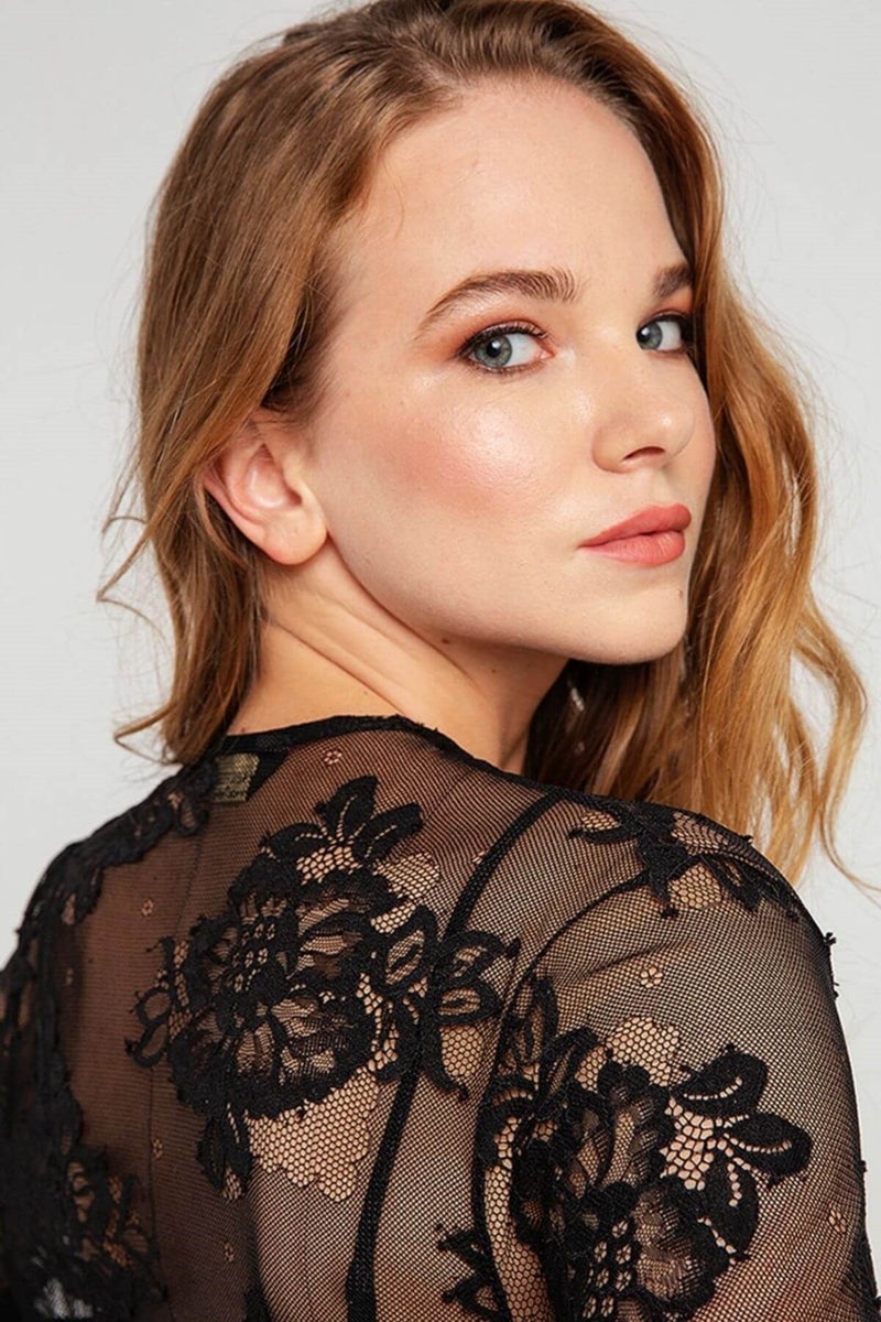 Magic Form 32805 Women's Black Tasseled Lace Single Dressing Gown  - Image 4