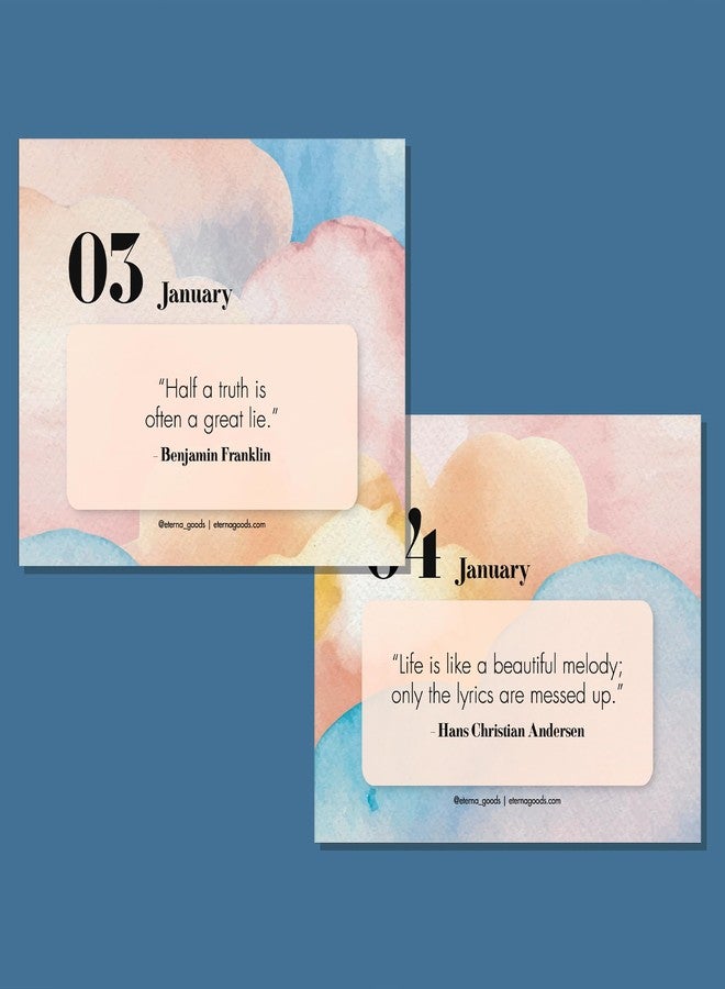 تقويم مكتبي يومي دائم تحفيزي | 365 اقتباسًا إيجابيًا ملهمًا للمنزل أو المكتب، عبارات تحفيزية ورفع معنويات وتشجيع لكل يوم من أيام السنة | هدية رائعة لتحسين اليقظة الذهنية للنساء والرجال وزملاء العمل - Image 3