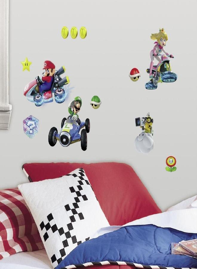 RoomMates RMK2728SCS Nintendo Mario Kart 8 Peel and Stick Wall Decals 10" x 18" - Image 1
