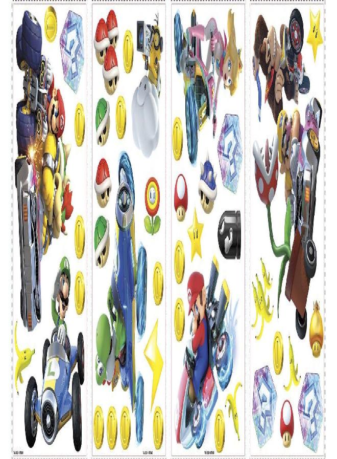 RoomMates RMK2728SCS Nintendo Mario Kart 8 Peel and Stick Wall Decals 10" x 18" - Image 2