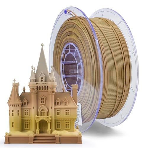 ZIRO 3D Printer Filament Matte Texture PLA Filament 175mm NoShine Multicolor Rainbow PLA for 3D Printing Fit for Most FDM Printers 1KG22lb Wood Grain - Image 1