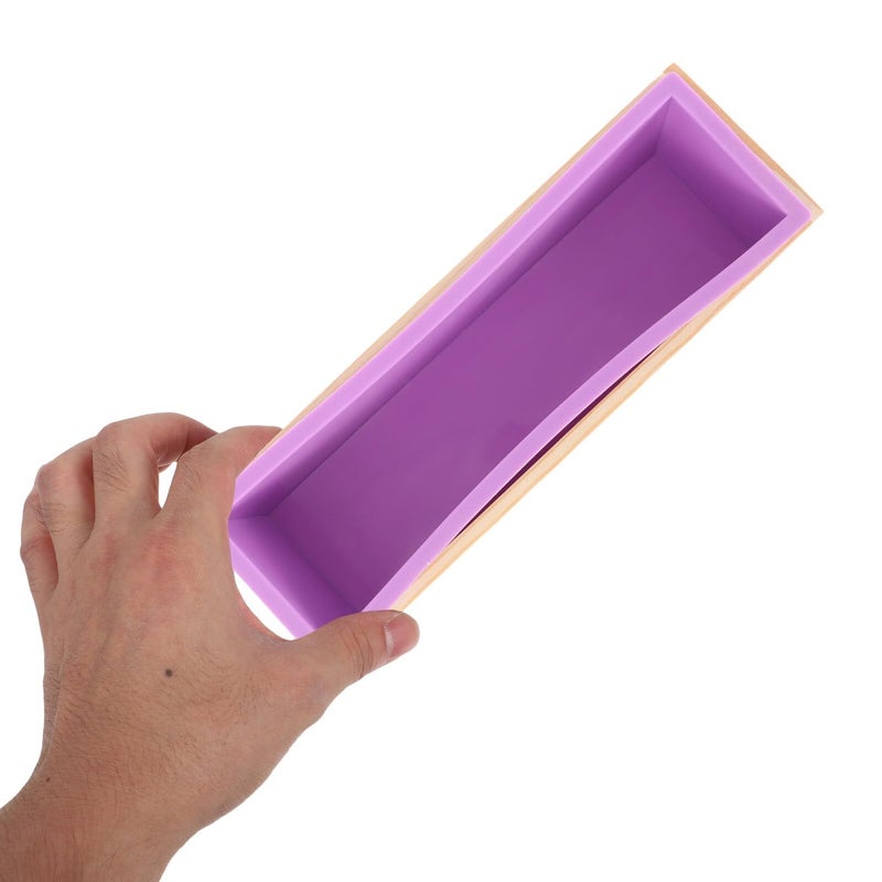 2Pcs Nonstick Wooden Loaf Pan With Lid For Bread Baking Pink Purple - Image 5