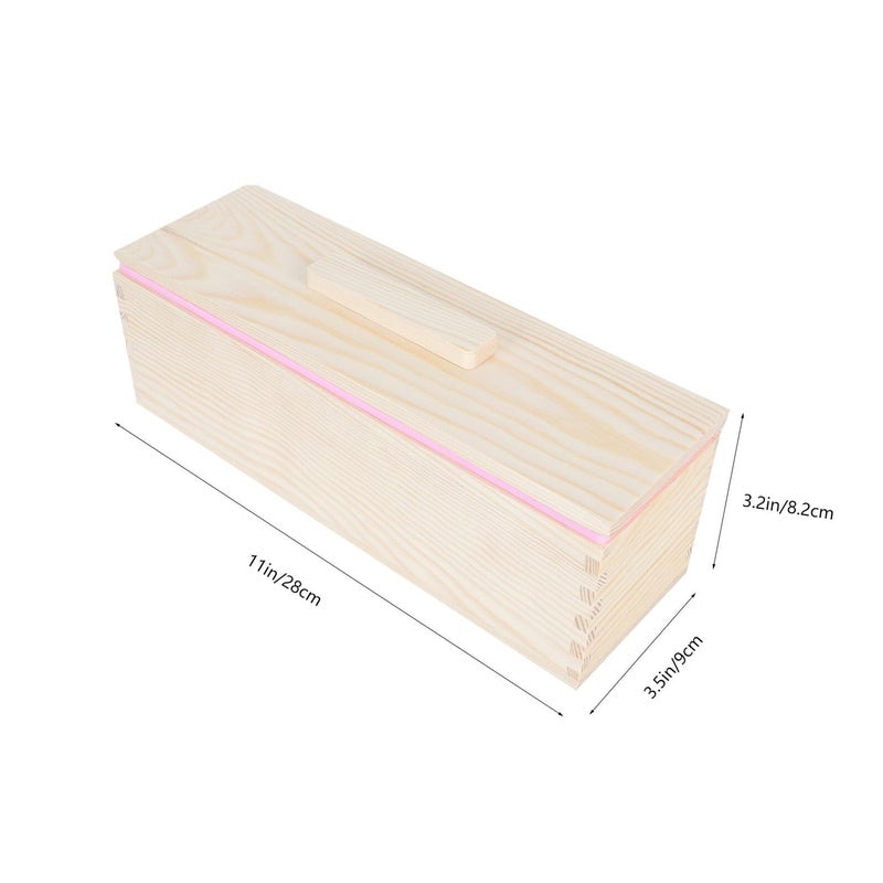 2Pcs Nonstick Wooden Loaf Pan With Lid For Bread Baking Pink Purple - Image 3
