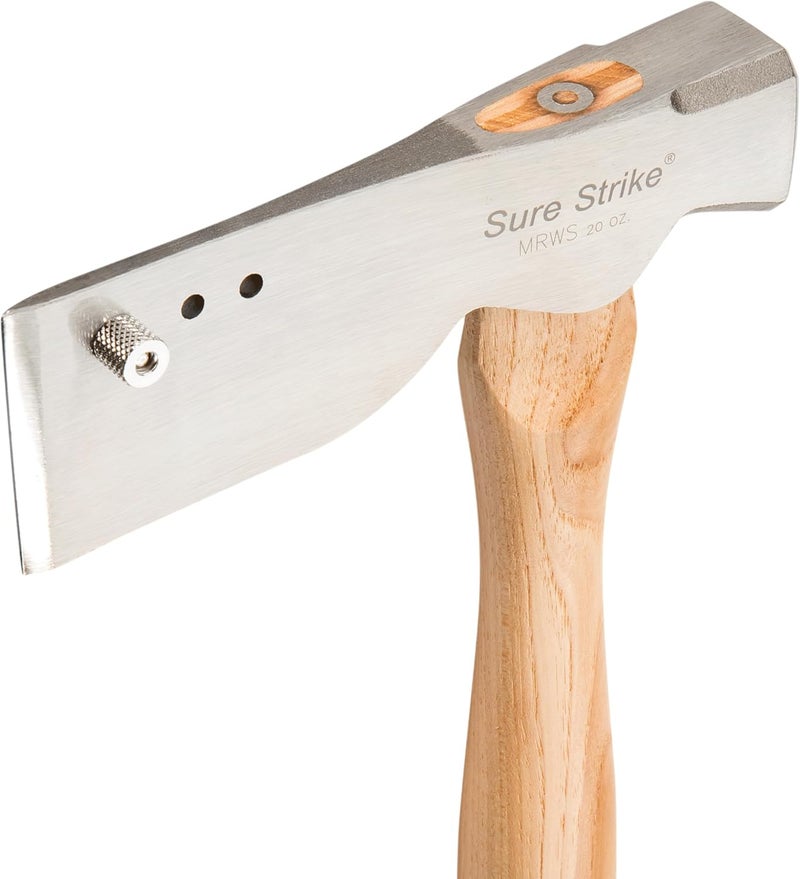 Estwing Shingler's Hammer - 20 oz Roofer's Tool with Milled Face & Hickory Wood Handle - MRWS - Image 3