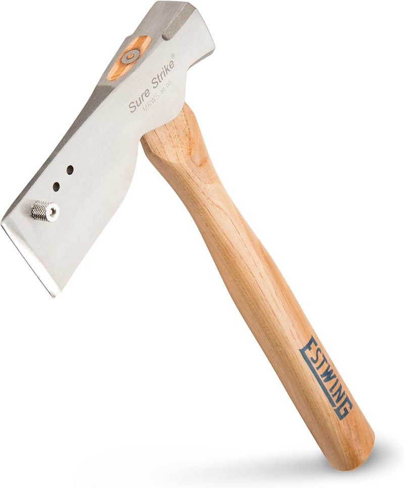 Estwing Shingler's Hammer - 20 oz Roofer's Tool with Milled Face & Hickory Wood Handle - MRWS - Image 1
