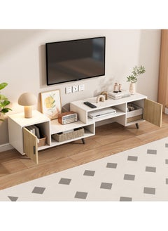 JANTENS Deformable TV Stand 2 Pieces TV Stand for 55~70 Inch TV TV Entertainment Center with Open Storage Shelves & Cabinet Free-Combination TV Console Media Console  - Image 2