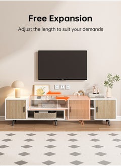 JANTENS Deformable TV Stand 2 Pieces TV Stand for 55~70 Inch TV TV Entertainment Center with Open Storage Shelves & Cabinet Free-Combination TV Console Media Console  - Image 5