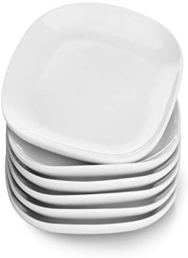 Sweese 153.001 Porcelain Square Dessert Salad Plates - 7.4 Inch - Set Of 6, White - pzsku/Z083DF3A4F4C6E1BCAB30Z/45/_/1716203409/42f8f516-7e4b-4a5a-aed6-0ef4d3231100