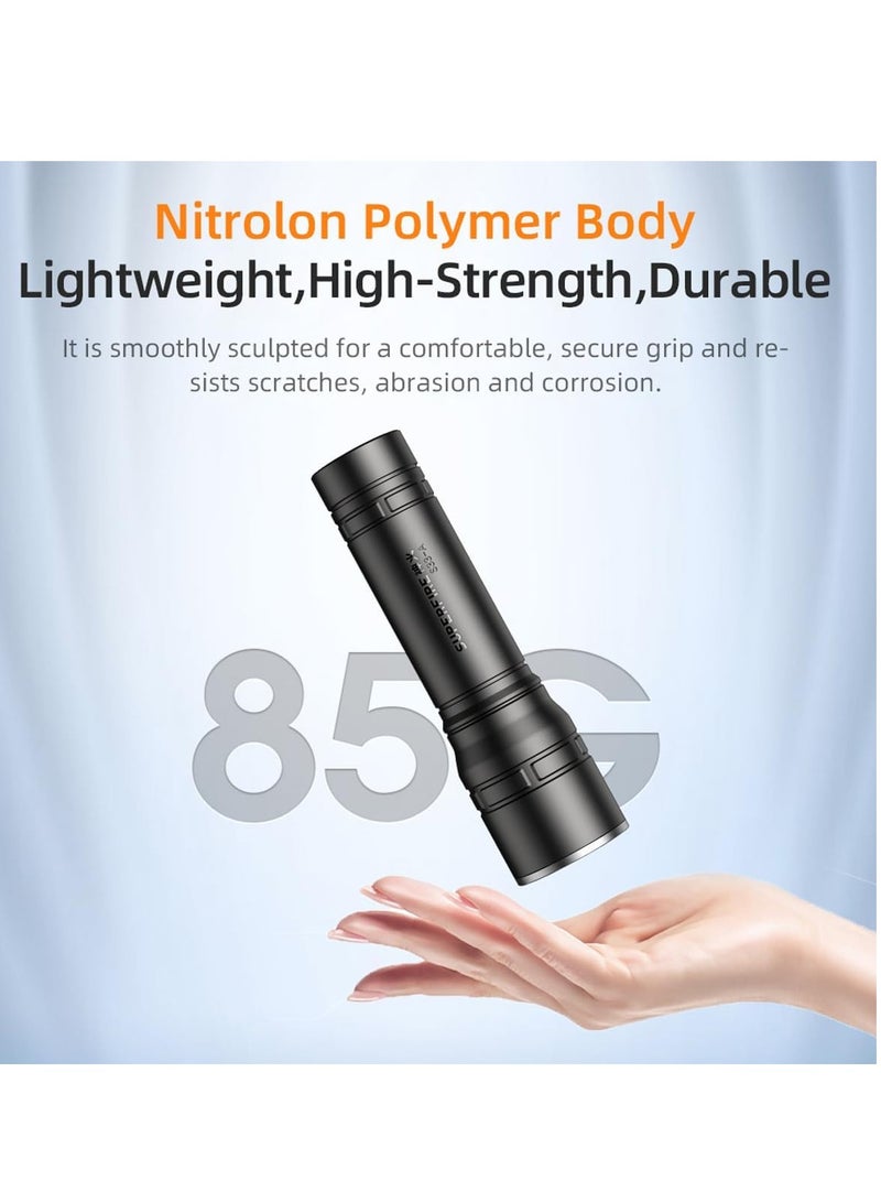 SuperFire Mini Flashlights Handheld, Small Flashlights Powerful, Super Bright Tactical Flashlight LED, Rechargeable Flash Light with 4 Lighting Modes，High Lumens for Home, Emergency, Camping  - Image 5