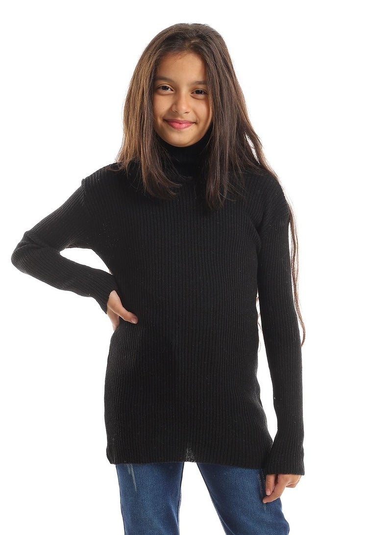 سيزار هاي كول صوف بناتي برقبة عالية - Image 1