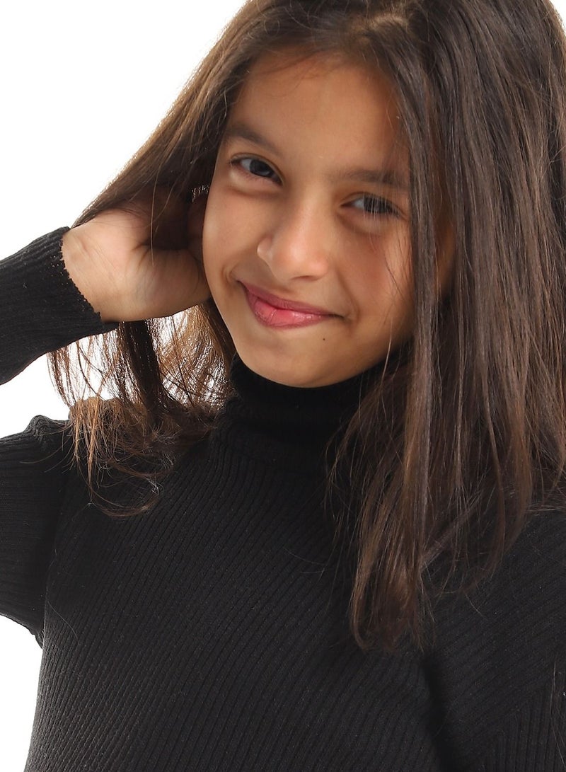 سيزار هاي كول صوف بناتي برقبة عالية - Image 3