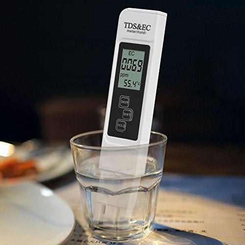 Shapure Digital PH Meter & TDS&EC Meter Combo, 0.01 PH High Accuracy PH Meter with 0-14 pH range & +/- 2% Accuracy 3 in 1 TDS EC Meter for Household Drinking Water, Aquarium, Swimming Pools (White) - Image 5