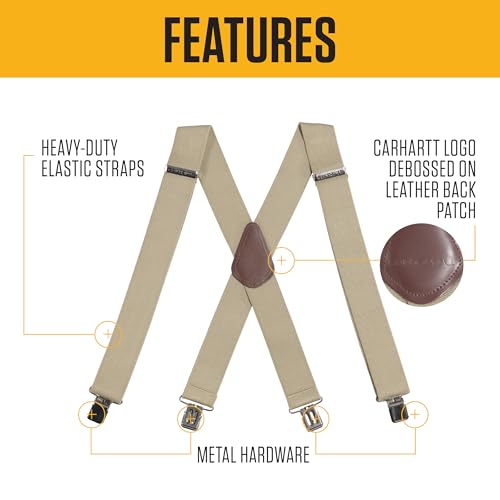 Carhartt Rugged Flex Elastic Suspenders Black, One Size (52” Maximum Length) Suspender Width: 2" - Image 2