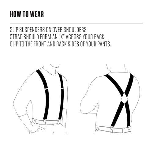 Carhartt Rugged Flex Elastic Suspenders Black, One Size (52” Maximum Length) Suspender Width: 2" - Image 5