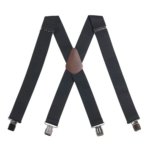 Carhartt Rugged Flex Elastic Suspenders Black, One Size (52” Maximum Length) Suspender Width: 2" - Image 1