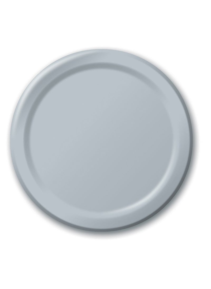 CREATIVE CONVERTING Creative Converting Touch of Color 24 Count Paper Banquet Plates Shimmering Silver 