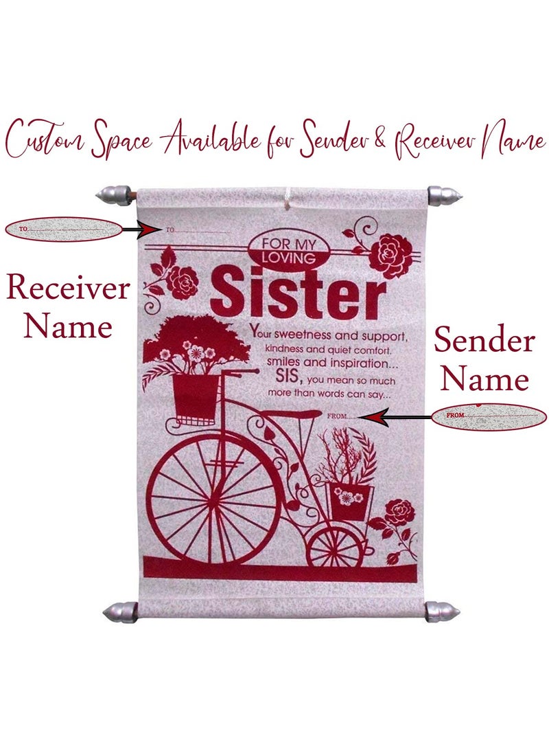 Saugat Traders Saugat Traders Rakhi Gift for Sister - Scroll Greeting Card with Branded Pen and Handbag - Birthday - Rakshabandhan - Bhai Dooj Return Gift - Useful Gifts Combo  - Image 2