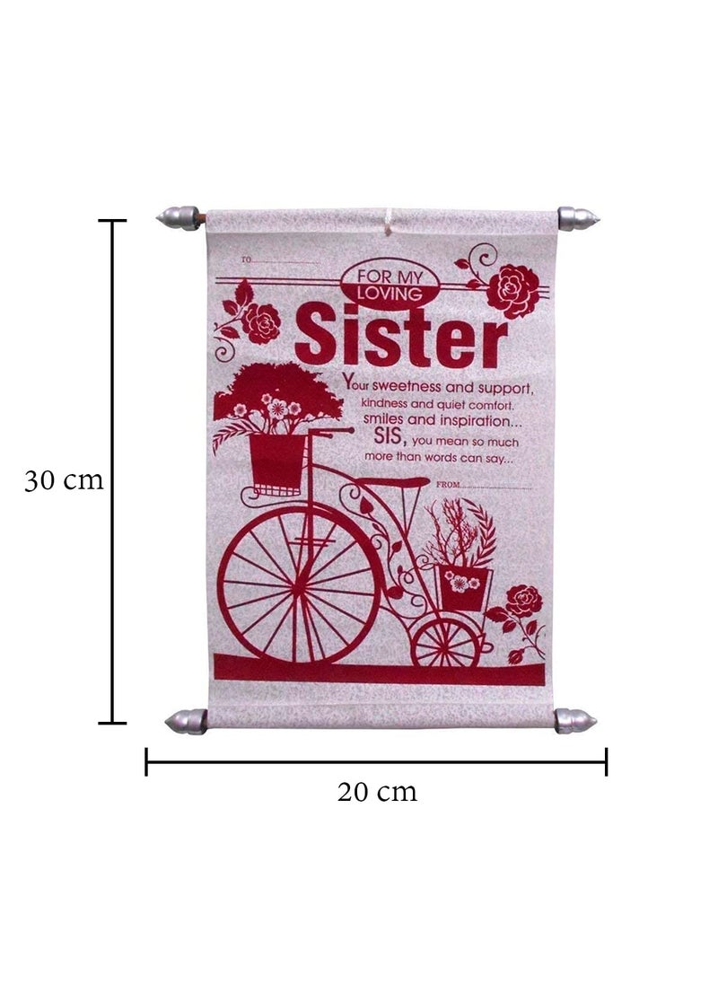 Saugat Traders Saugat Traders Rakhi Gift for Sister - Scroll Greeting Card with Branded Pen and Handbag - Birthday - Rakshabandhan - Bhai Dooj Return Gift - Useful Gifts Combo  - Image 3