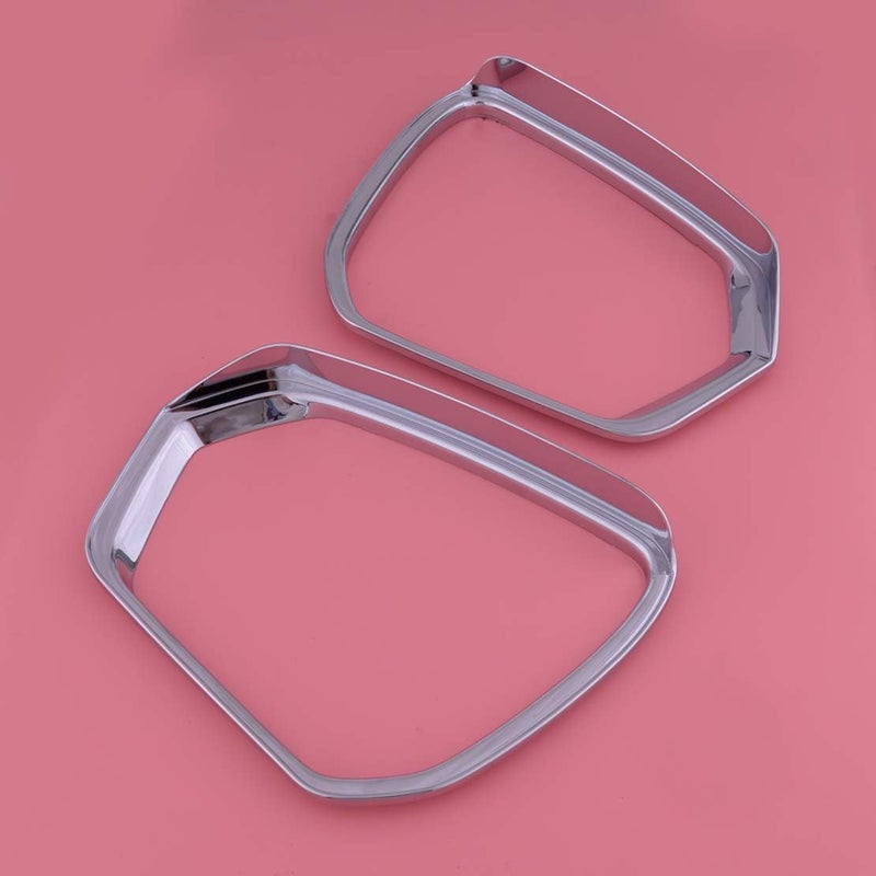 QASULER Chrome Rearview Mirror Rain Guards for Chevrolet Equinox - Image 3