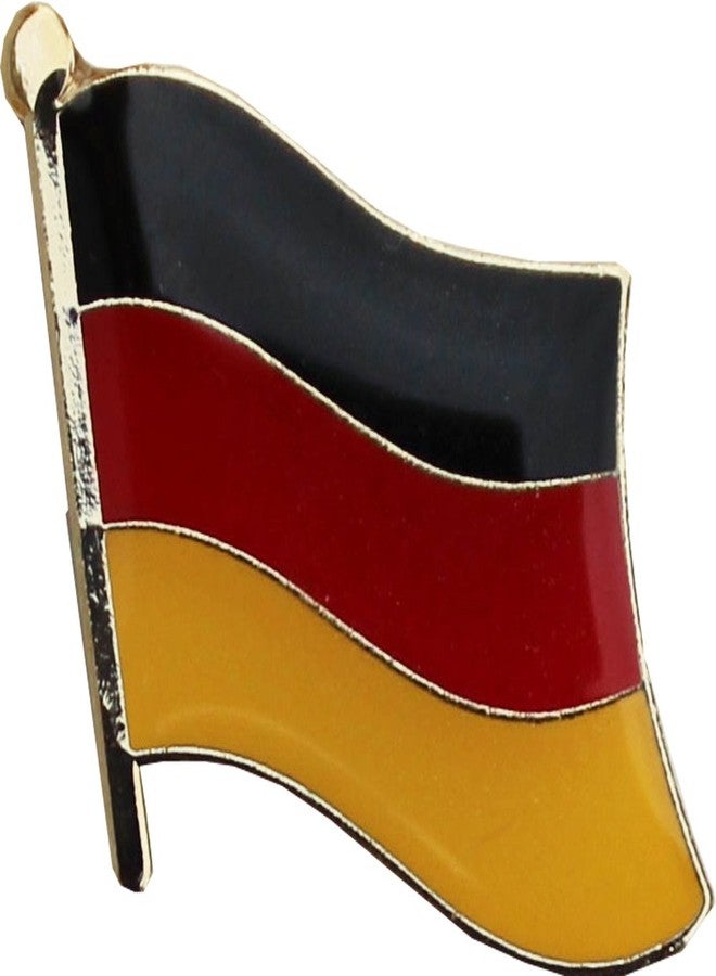 Flagline Germany Die-struck Metal Country Lapel Pin with Butterfly Clasp, Approximate Size .75" x 1" - Image 1
