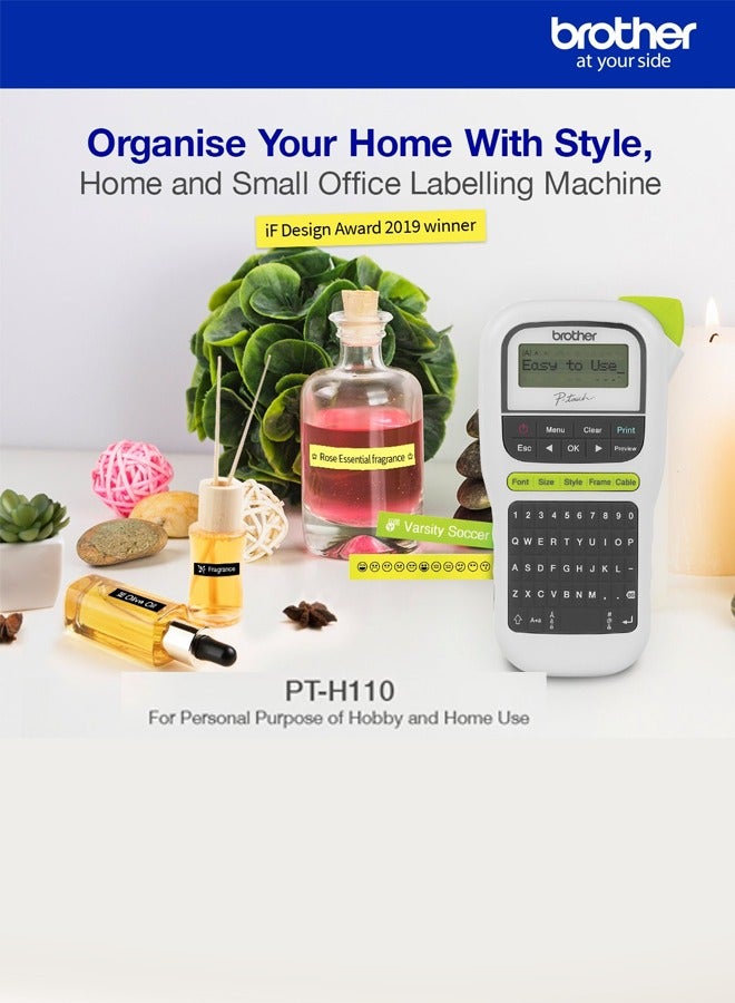 brother PT-H110 P-Touch Portable Label Maker Handheld Labelling Machine white - Image 3